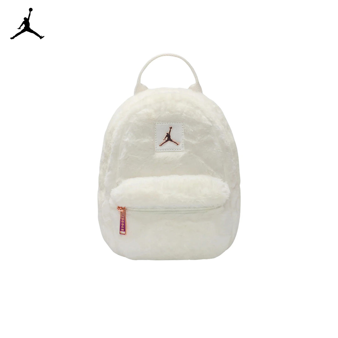 nike air jordan backpack white Jordan Girls Faux Fur Mini School Backpack