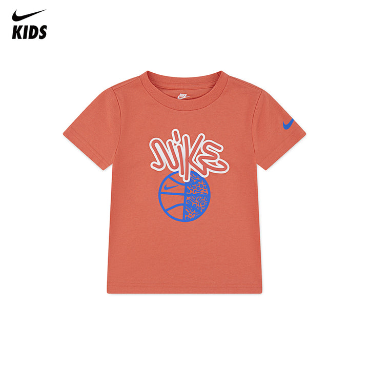 Nike Boys Basketball Handstyle Orange T-Shirt (Toddler)