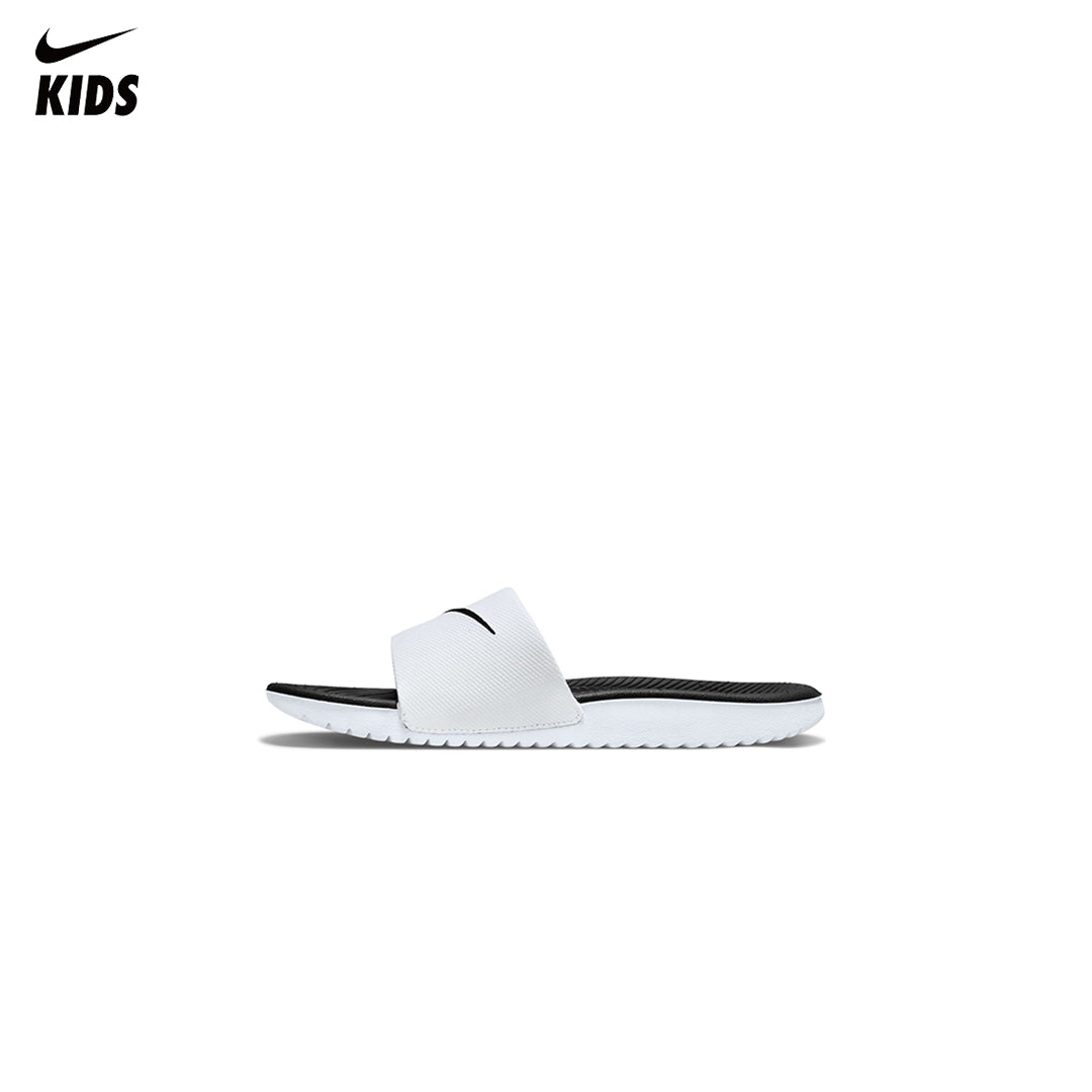 Nike Kawa Slides White Sandals (Little Kids)