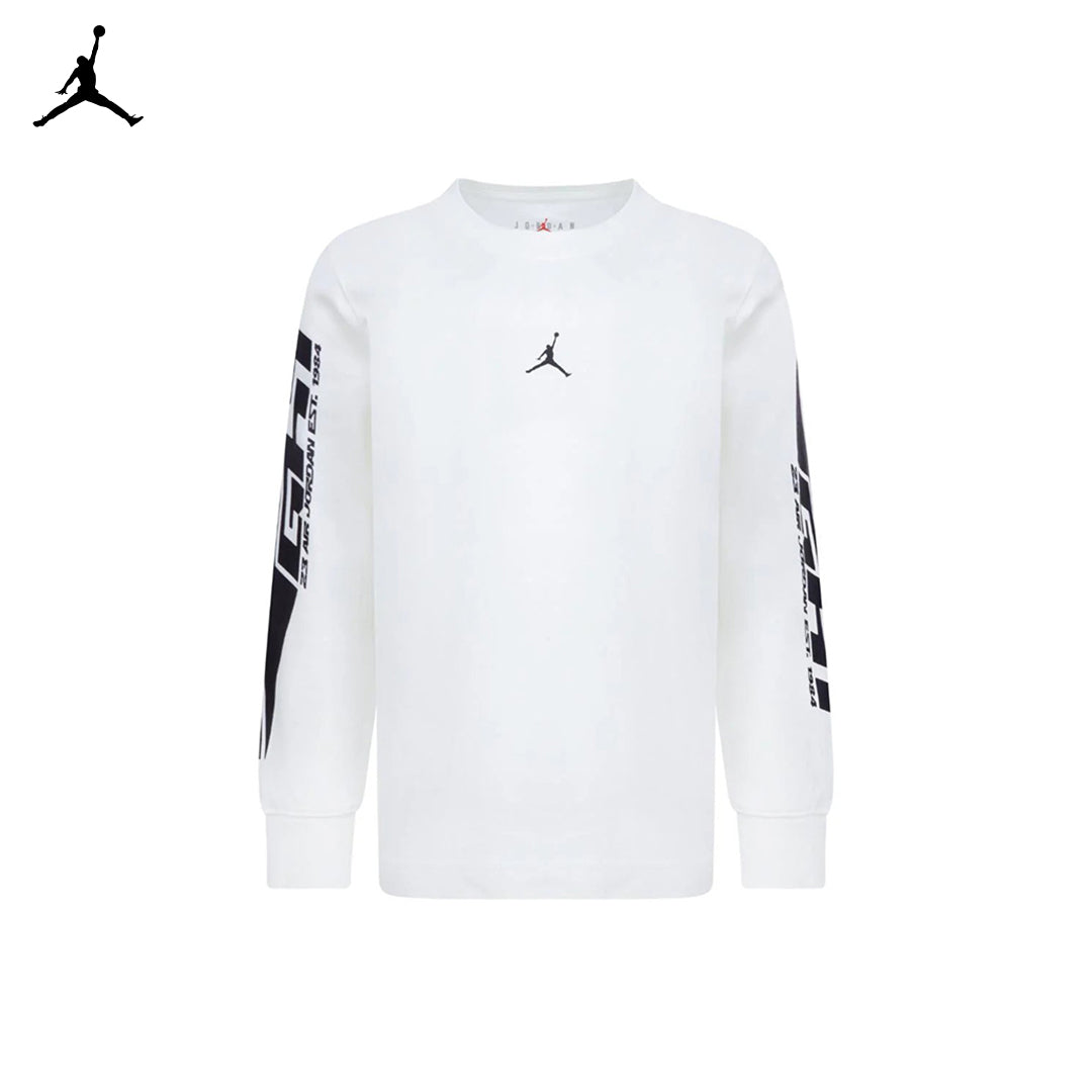 Jordan Boys MVP Flight Long Sleeve Tee Sail (Little Kids)