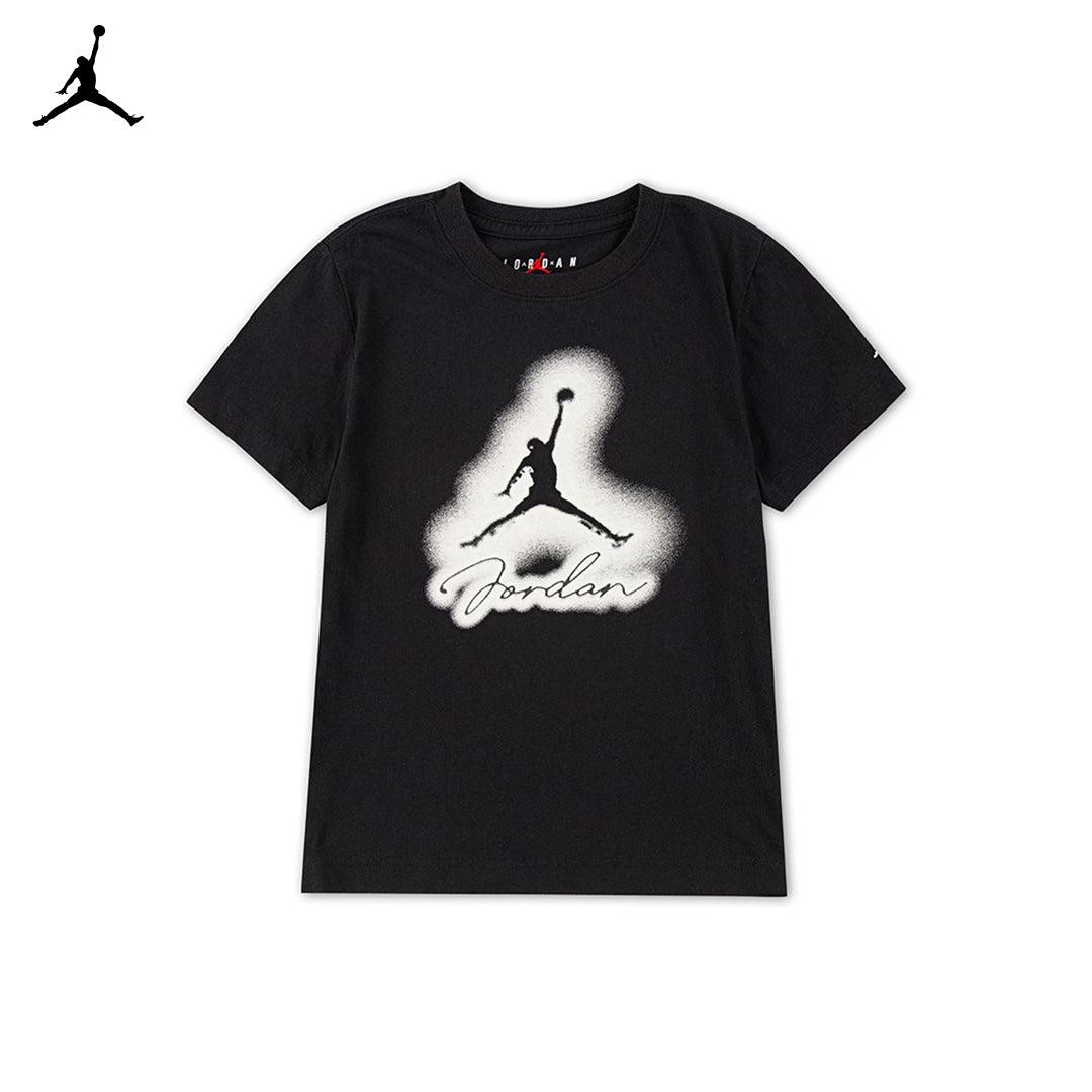 Jordan Boys MVP Airbrushed Black T-Shirt (Little Kids)