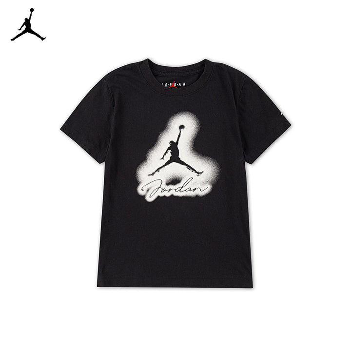 Jordan Boys MVP Airbrushed Black T-Shirt (Little Kids)