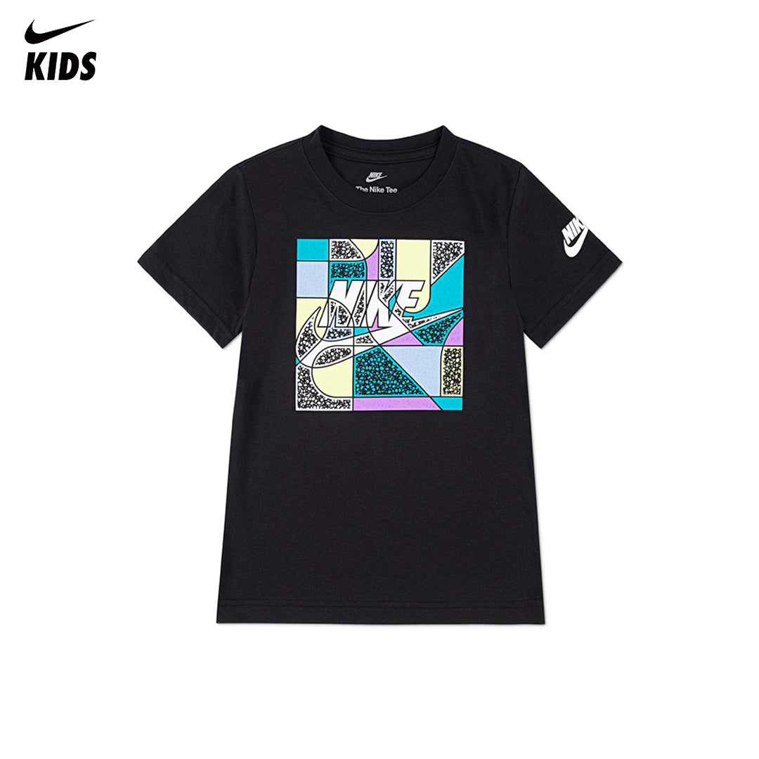 Nike Boys Futura Block Black T-Shirt (Little Kids)