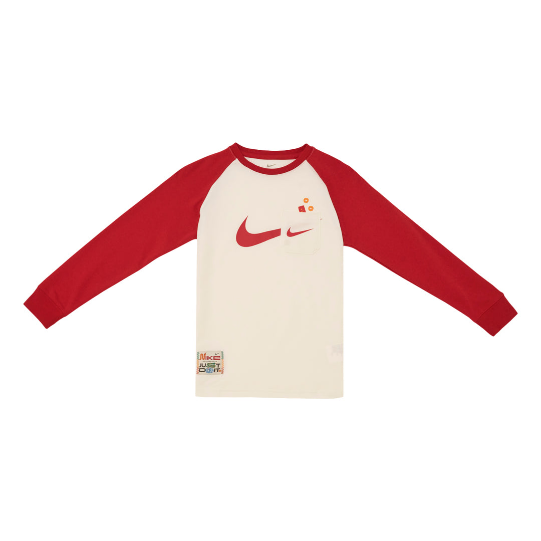 Jordan Boys CNY Collection Red Raglan Long Sleeve T-Shirt (Toddler)