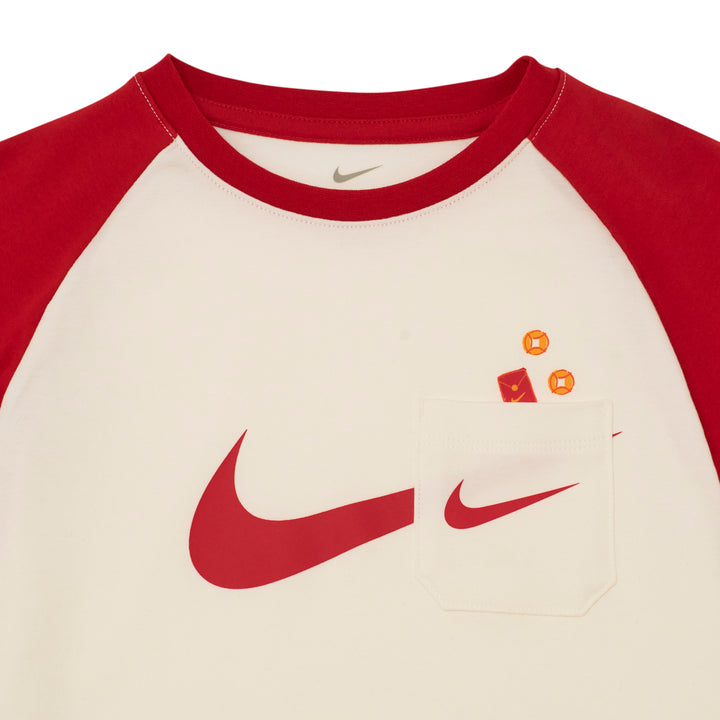 Jordan Boys CNY Collection Red Raglan Long Sleeve T-Shirt (Toddler)