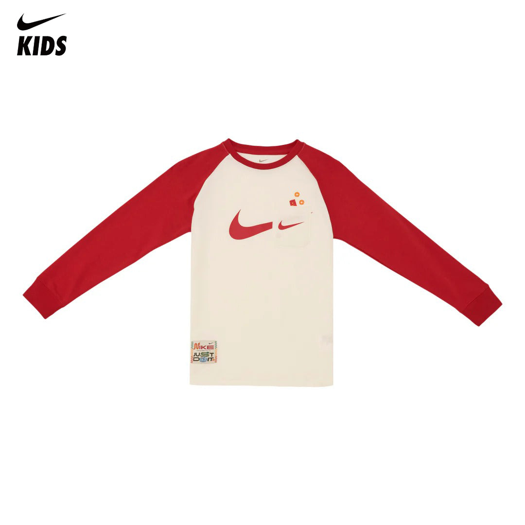 Jordan Boys CNY Collection Red Raglan Long Sleeve T-Shirt (Little Kids)