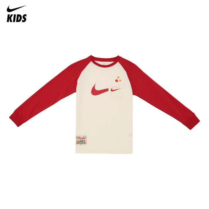 Jordan Boys CNY Collection Red Raglan Long Sleeve T-Shirt (Little Kids)