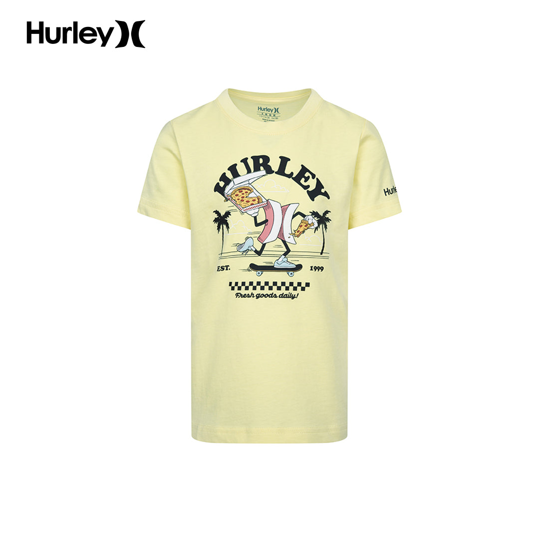 Hurley Boys Fresh Goods Yellow T-Shirt (Little Kids)