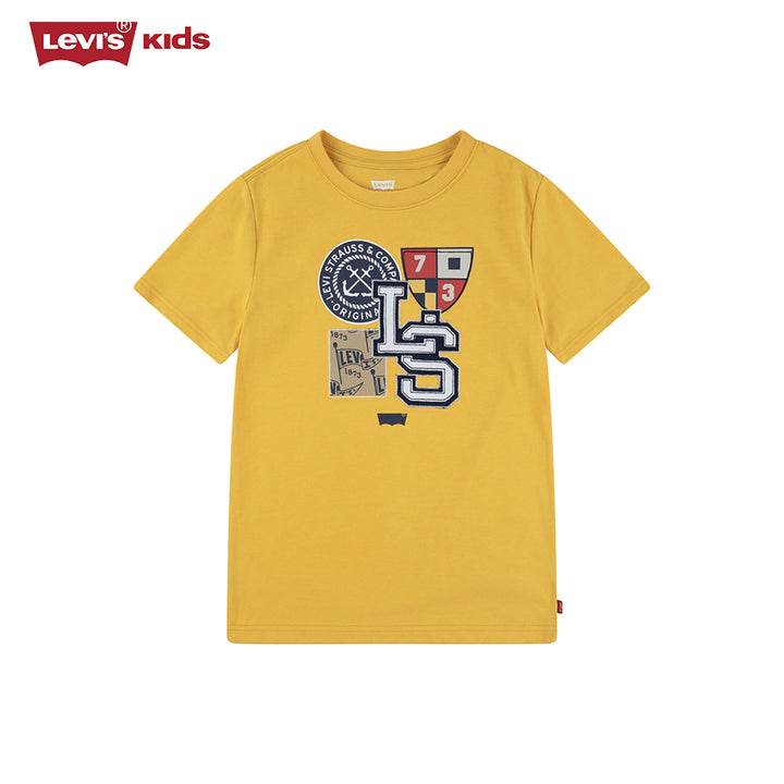 Levi's Boys Multi Sailing Patch Yellow T-Shirt (Big Kids)