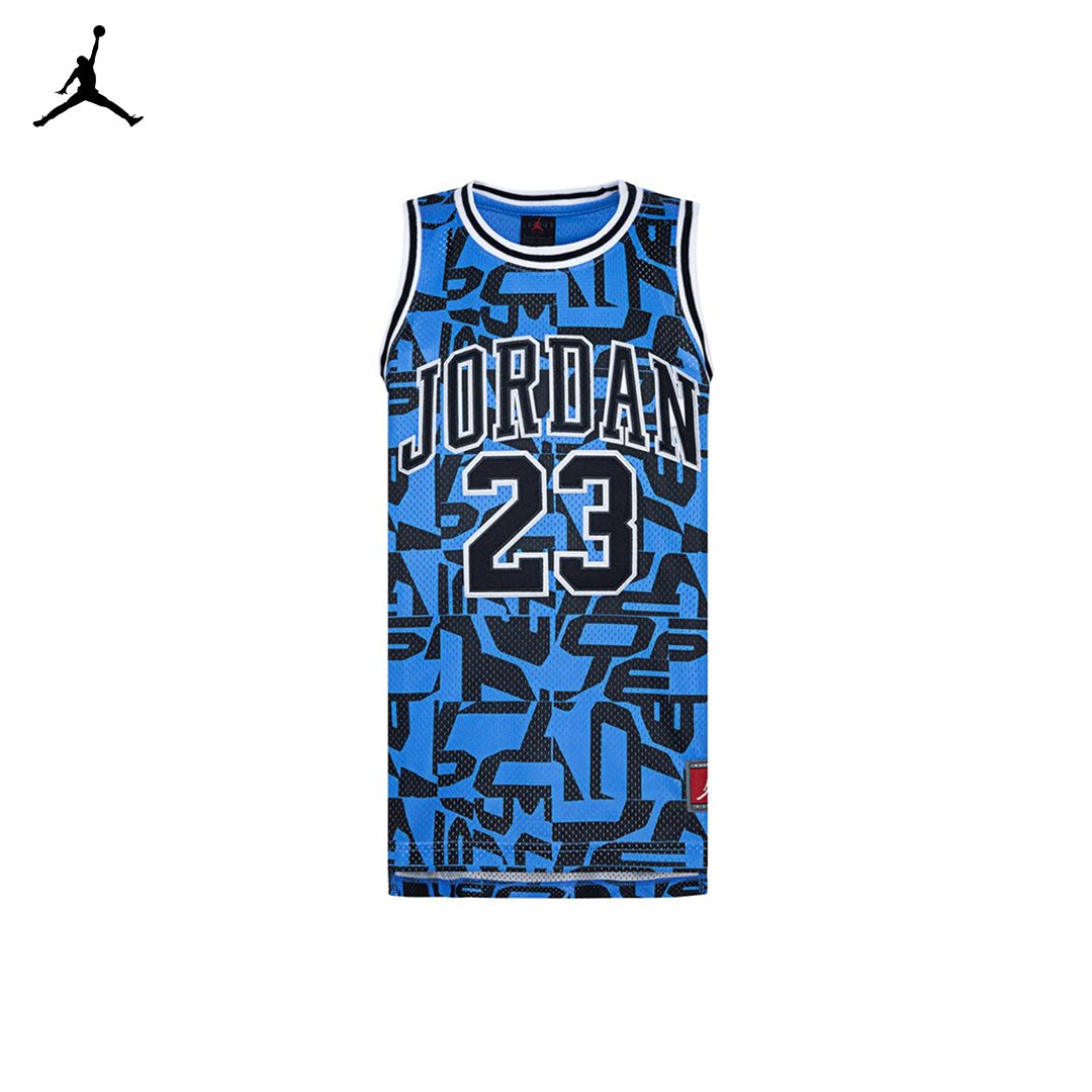 Jordan 23 AOP Blue Printed Tank Top Jersey (Big Kids)