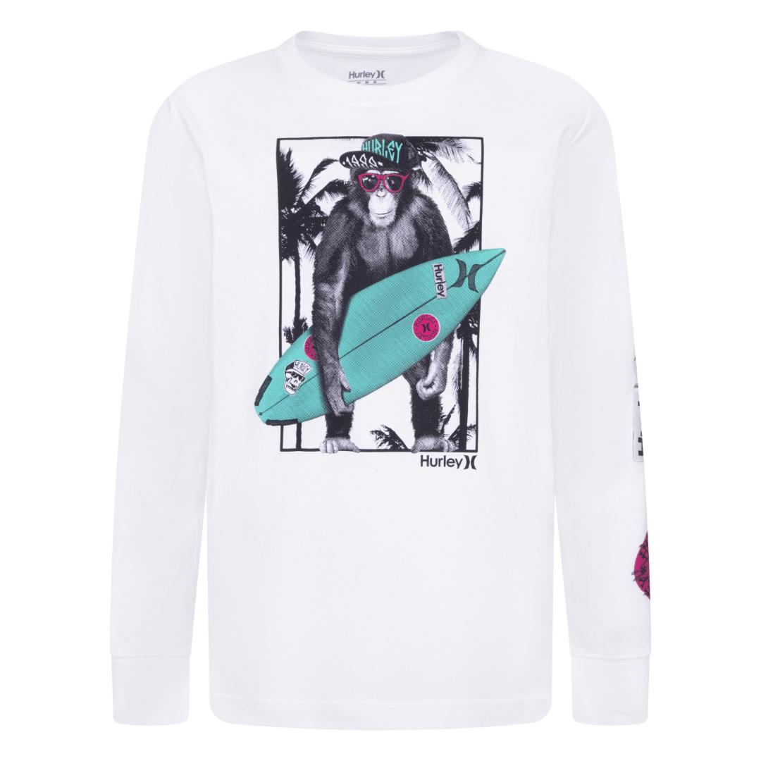Hurley Boys Still In Biz Long Sleeve Tee (Big Kids)