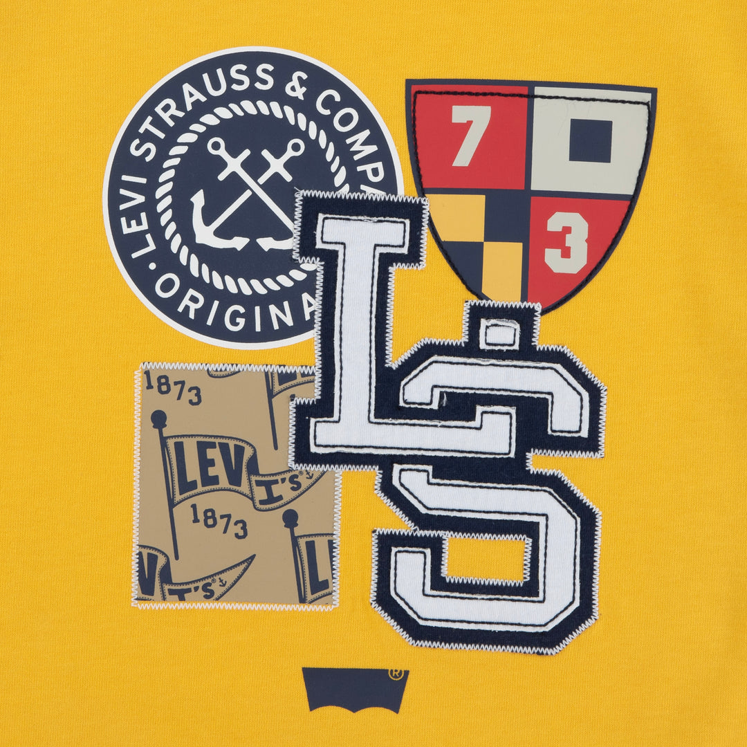 Levi's Boys Multi Sailing Patch Yellow T-Shirt (Big Kids)