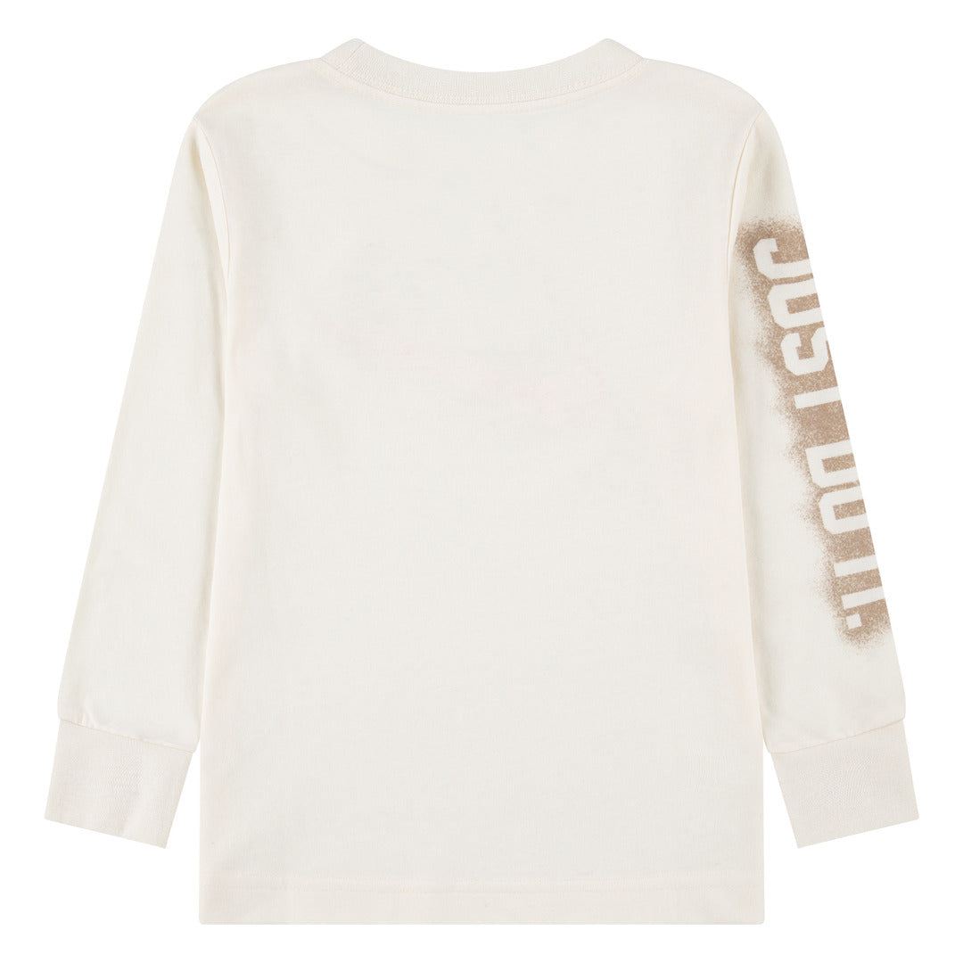 Nike Boys Powder Play Beige Long Sleeve T-Shirt (Toddler)