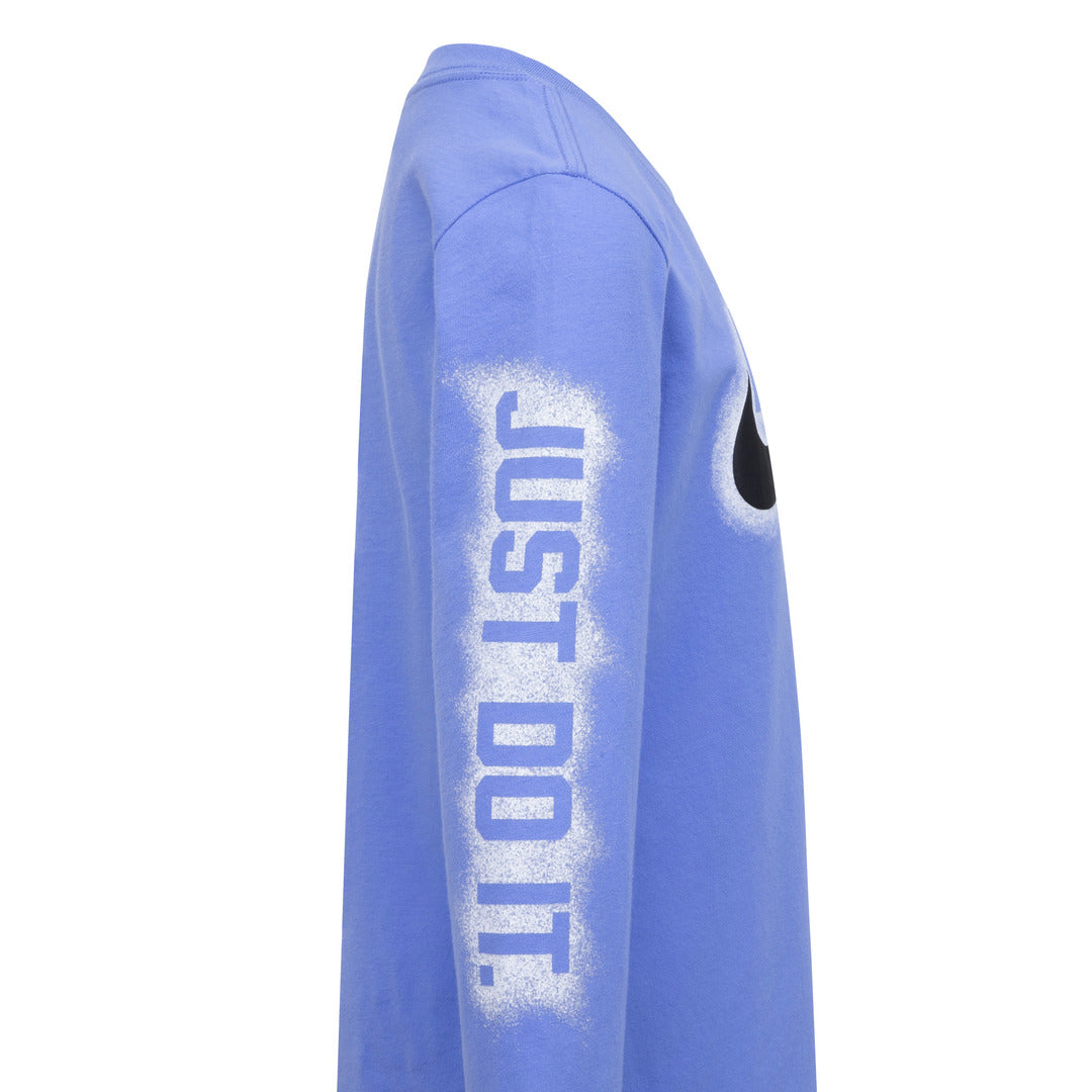 Nike Boys Powder Play Long Sleeve Blue T-Shirt (Little Kids)
