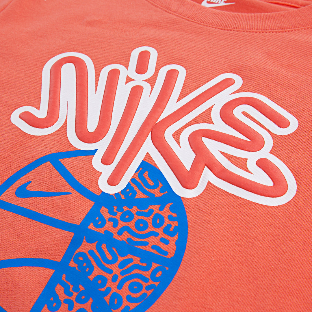 Nike Boys Basketball Handstyle Orange T-Shirt (Little Kids)