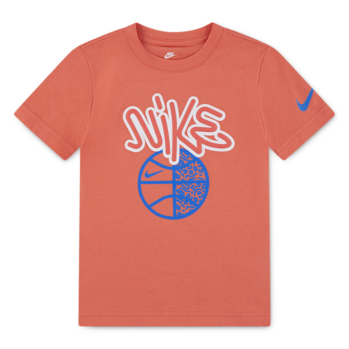 Nike Boys Basketball Handstyle Orange T-Shirt (Little Kids)