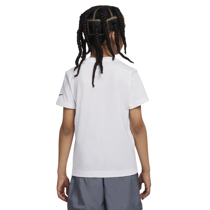 Nike Boys Sportswear Swoosh White T-Shirt (Little Kids)
