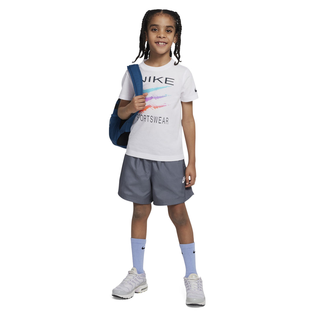Nike Boys Sportswear Swoosh White T-Shirt (Little Kids)