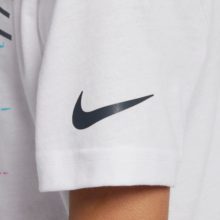 Nike Boys Sportswear Swoosh White T-Shirt (Little Kids)