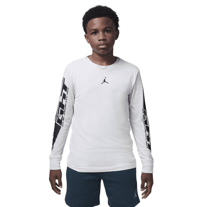 Jordan Boys MVP Flight Long Sleeve Tee Sail (Little Kids)