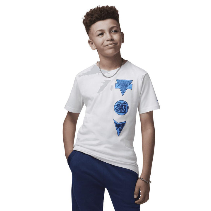 Jordan Boys See Me Shine White T-Shirt (Big Kids)