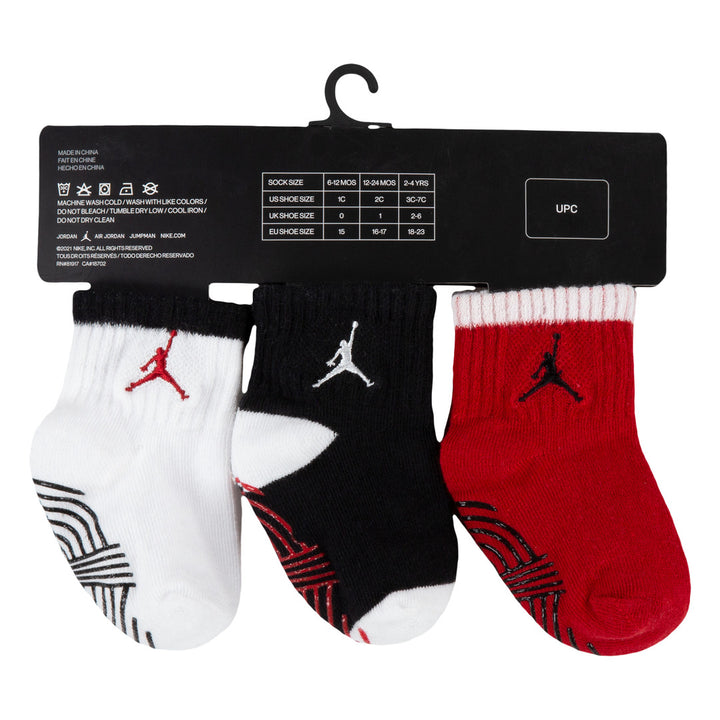 Jordan 3-Pack AJ1 Non-Slip Grip Crew Socks (Infant)