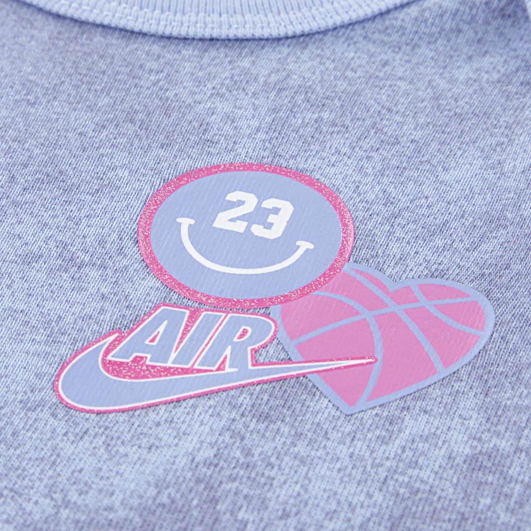 Jordan Girls 3-Piece Blue Jeans & Bling Bodysuit, Headband and Socks Gift Set (Newborn)