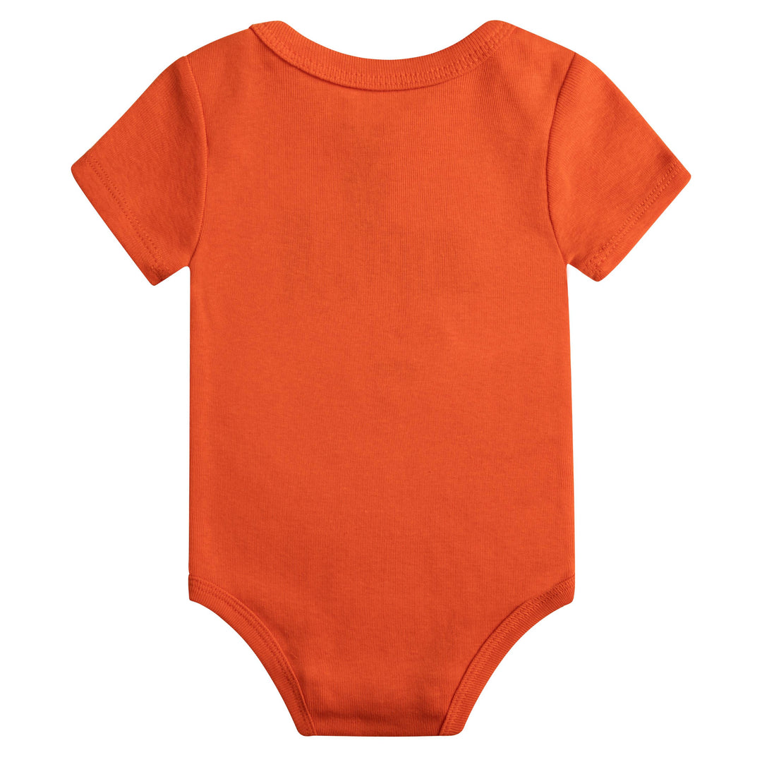 Jordan 3-Piece Bodysuit, Bib & Booties Orange Gift Set (Newborn)