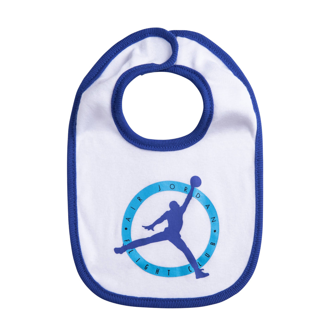 Jordan 3-Piece Bodysuit, Bib & Booties Blue Gift Set (Newborn)