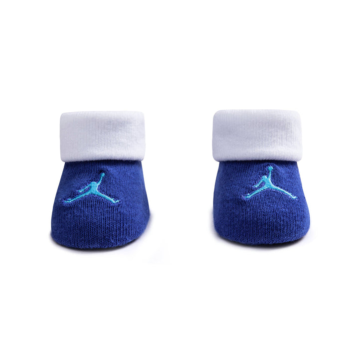 Jordan 3-Piece Bodysuit, Bib & Booties Blue Gift Set (Newborn)