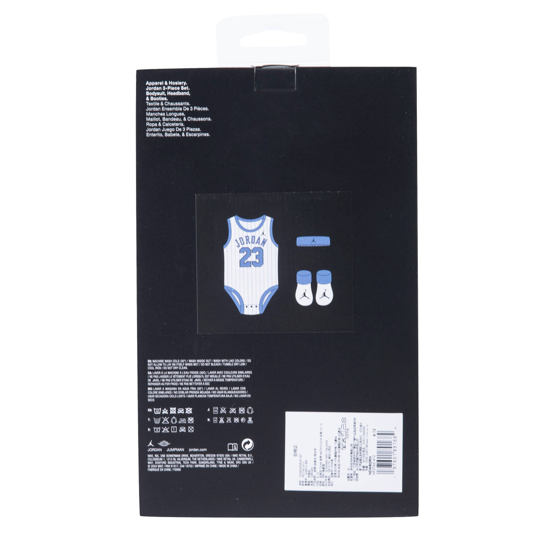 Jordan 3-Piece Bodysuit, Headband & Booties Blue Gift Set (Infant)