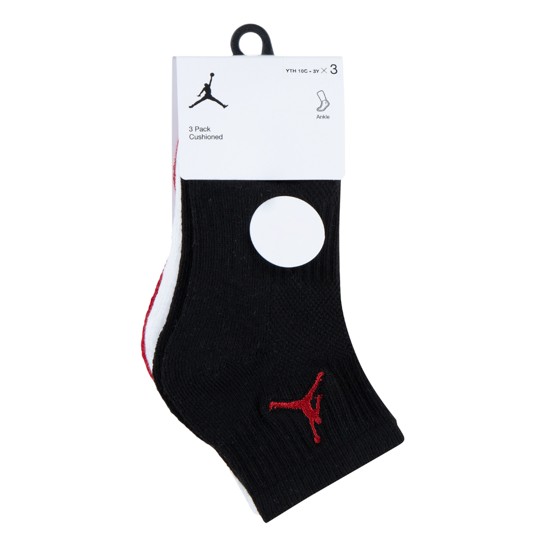 Jordan 3-Pack Jumpman Quarter Ankle Socks (Big Kids)