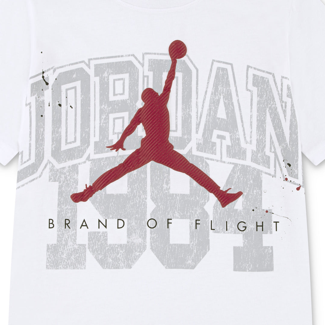 Jordan Boys Throwback Athletic White T-Shirt (Big Kids)
