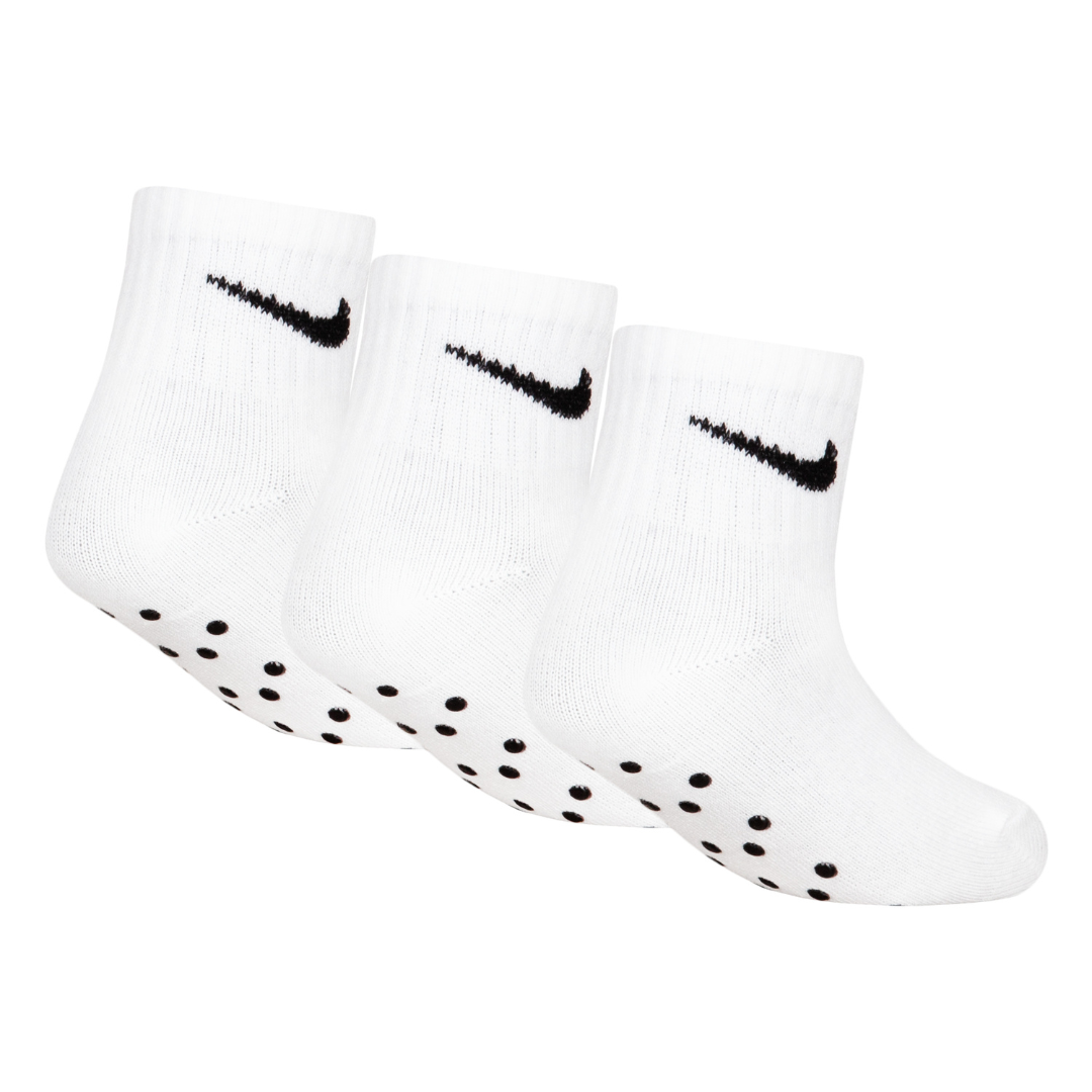 Nike 3-Pack Core Swoosh Non-Slip Grip Ankle Socks (Infant)