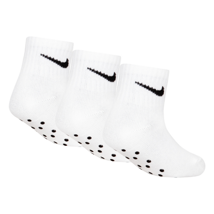 Nike 3-Pack Core Swoosh Non-Slip Grip Ankle Socks (Infant)