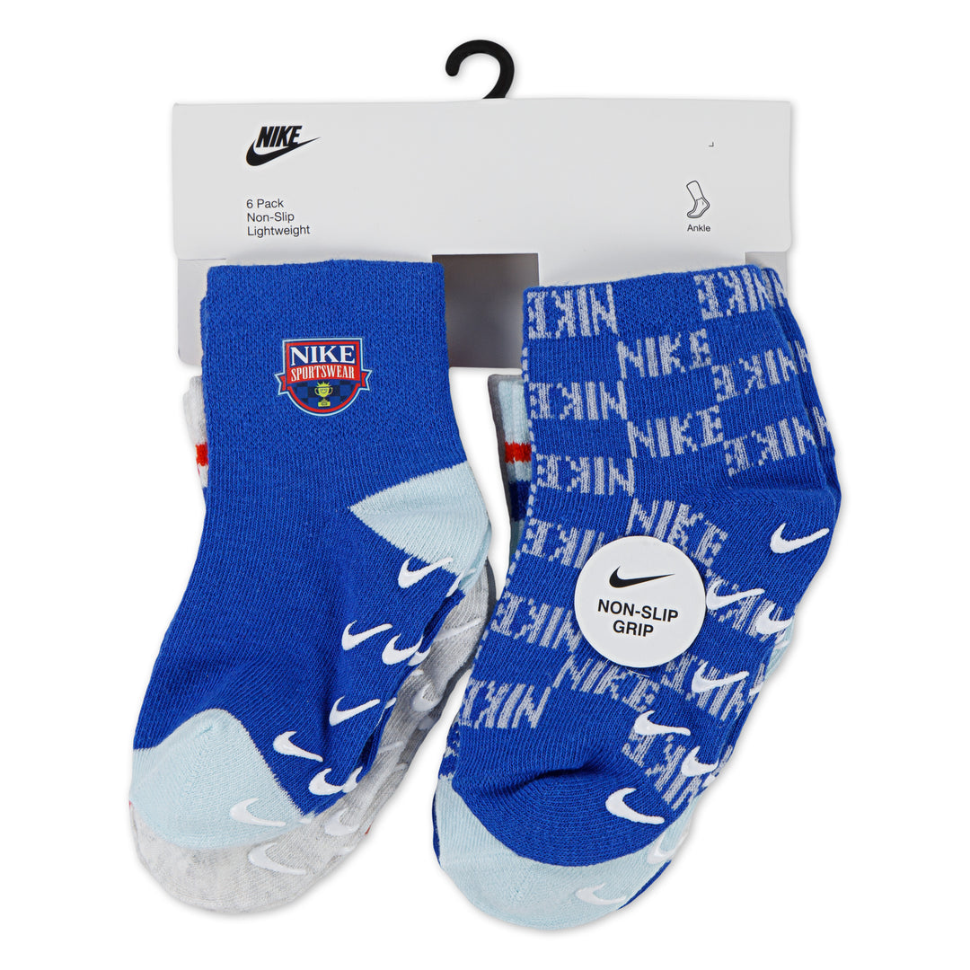 Nike 6-Pack Ace Your Game Non-Slip Grip Ankle Socks (Infant)