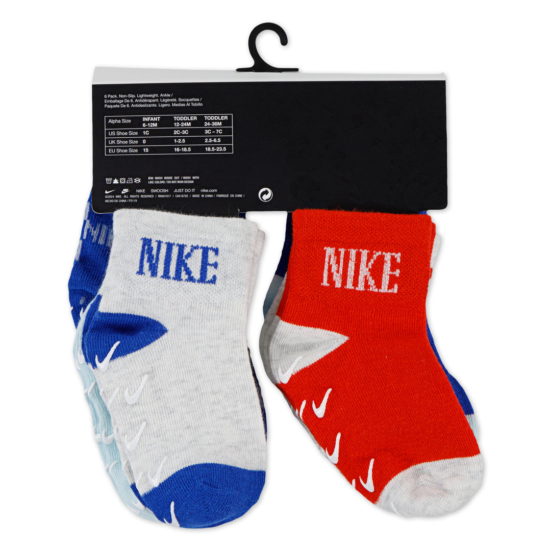 Nike 6-Pack Ace Your Game Non-Slip Grip Ankle Socks (Infant)