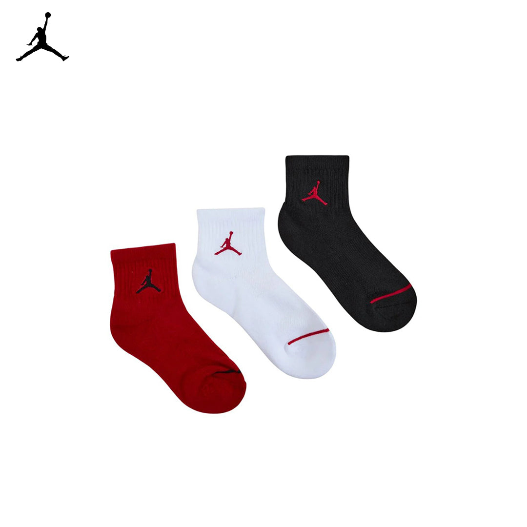 Jordan 3-Pack Jumpman Quarter Ankle Socks (Big Kids)