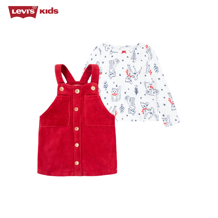 Levi's Girls 2-Piece Long Sleeve Top & Skirtall (Infant)