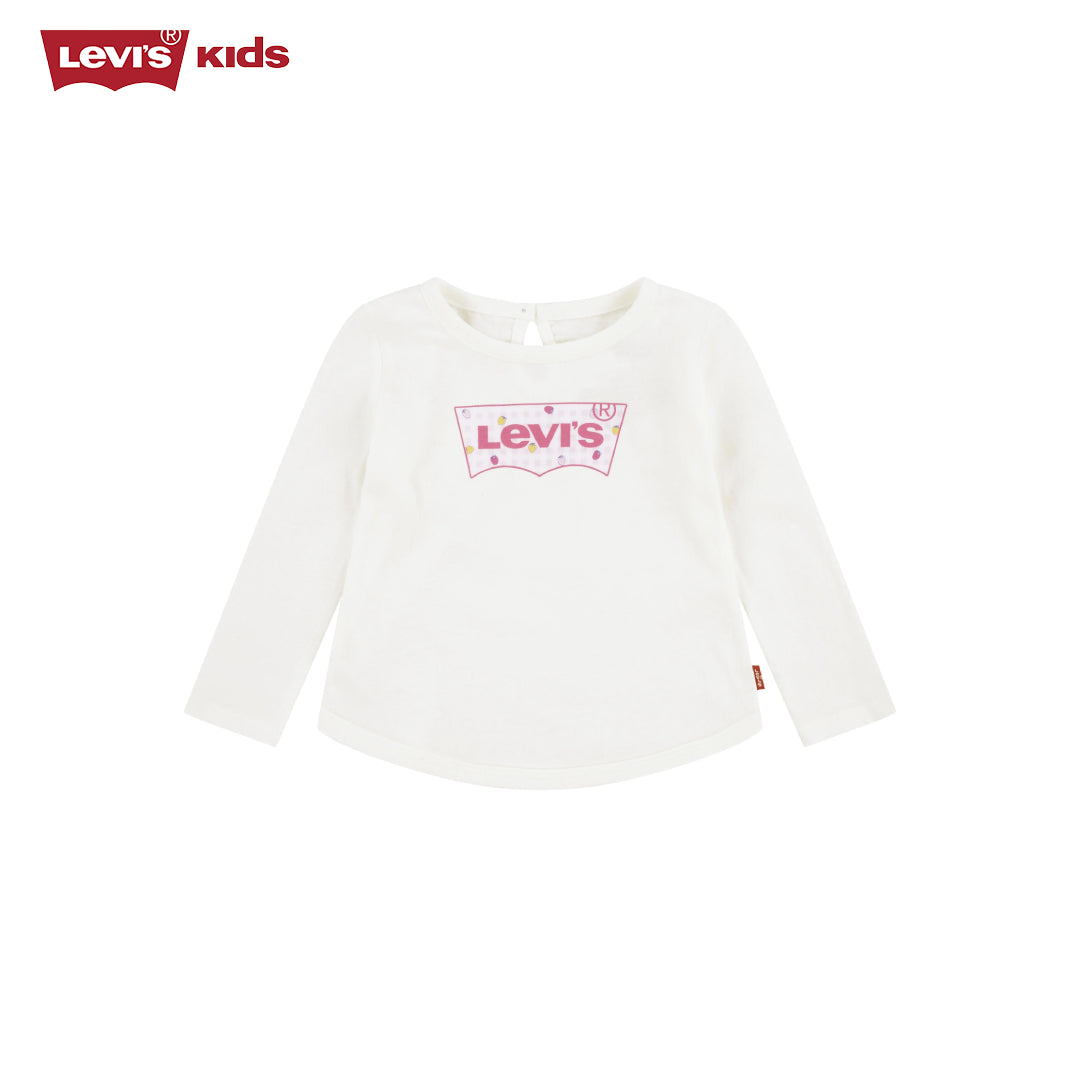 Levi's Girls Curved Hem Long Sleeve T-Shirt (Infant)