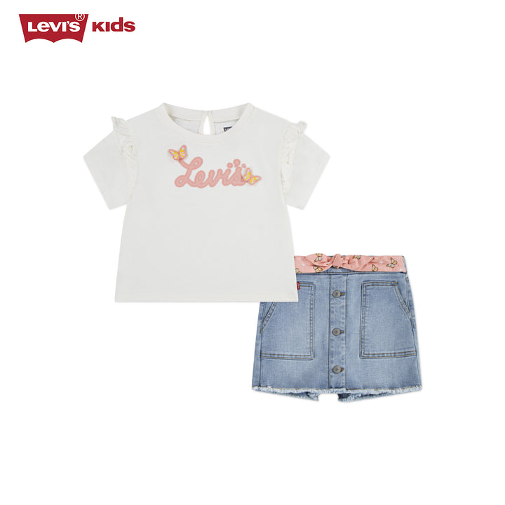 Levi's Girls 2-Piece T-Shirt & Denim Skort Set (Toddler)