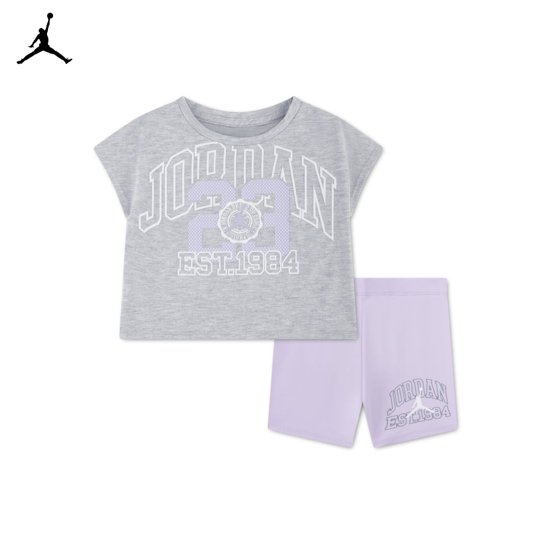 Jordan Girls 2-Piece Boxy T-Shirt & Bike Shorts Set (Toddler)