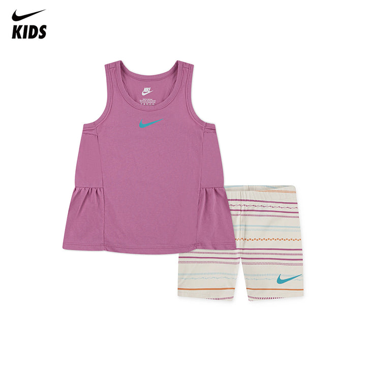 Nike Girls 2-Piece Sunny Swoosh T-Shirt & Bike Shorts Set (Toddler)