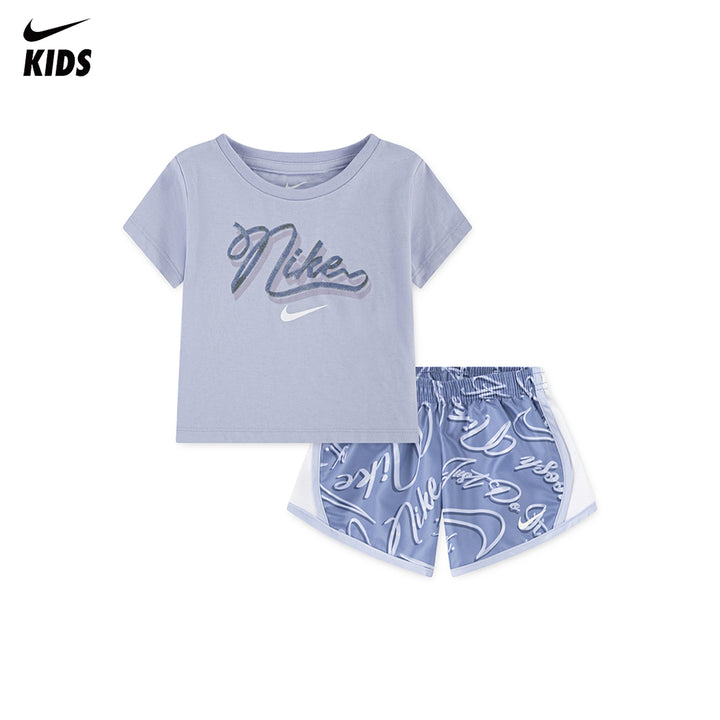 Nike Girls 2-Piece Essentials AOP Tempo T-Shirt & Shorts Set (Toddler)