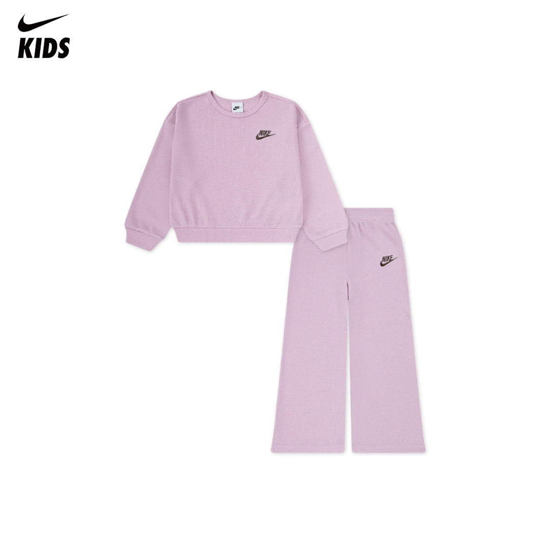 Nike Girls 2-Piece Lurex Waffle Long Sleeve Jumper & Pants Set (Toddler)