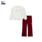 Nike Girls 2-Piece Ruffled Crewneck Sweatshirt & Flared Leggings (Toddler)
