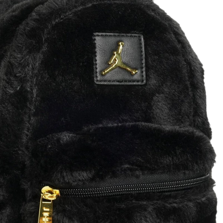 Jordan Girls Faux Fur Mini Black School Backpack