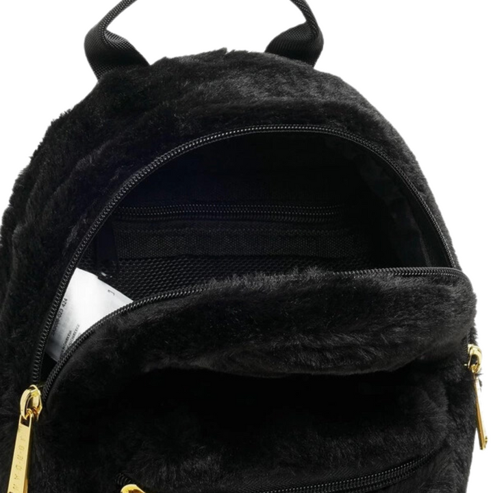 Jordan Girls Faux Fur Mini Black School Backpack