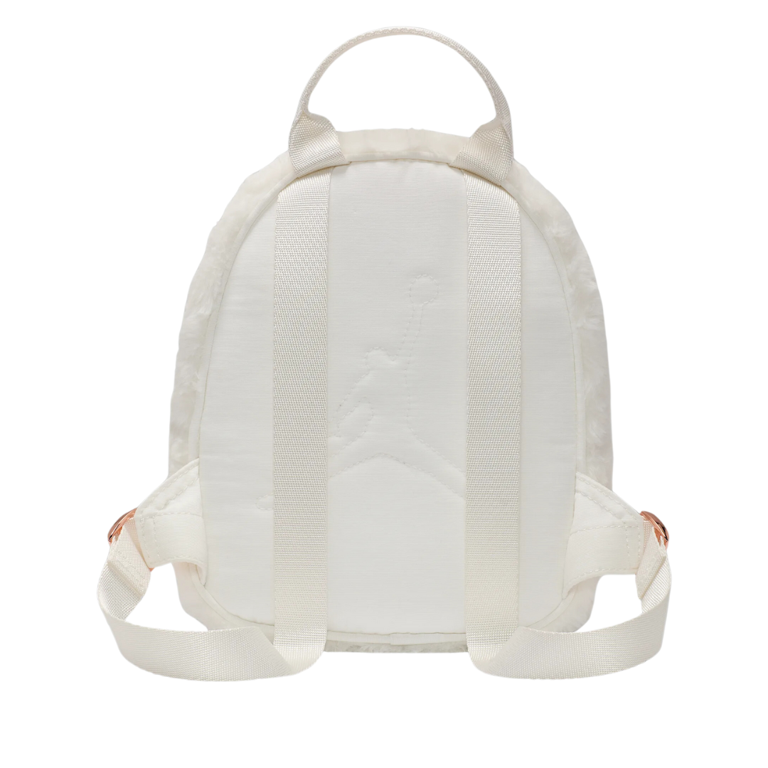 Jordan Girls Faux Fur Mini White School Backpack