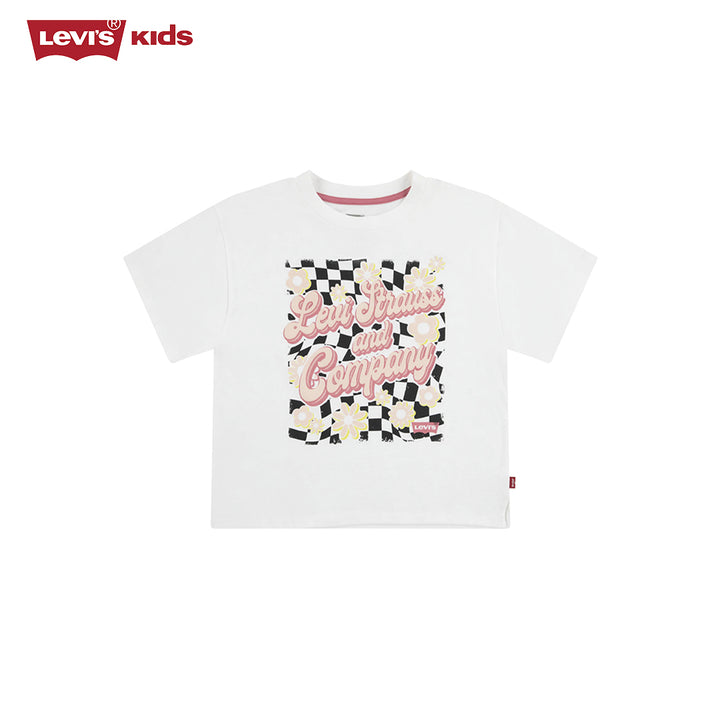 Levi's Girls Checkerboard Oversized T-Shirt (Little Kids)